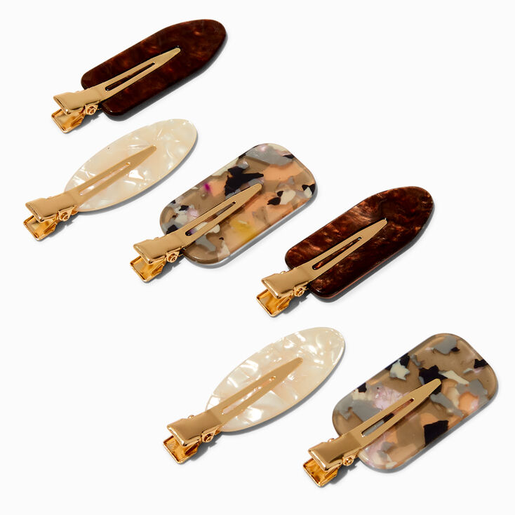 Rust No Crease Hair Styling Clips - 6 Pack,