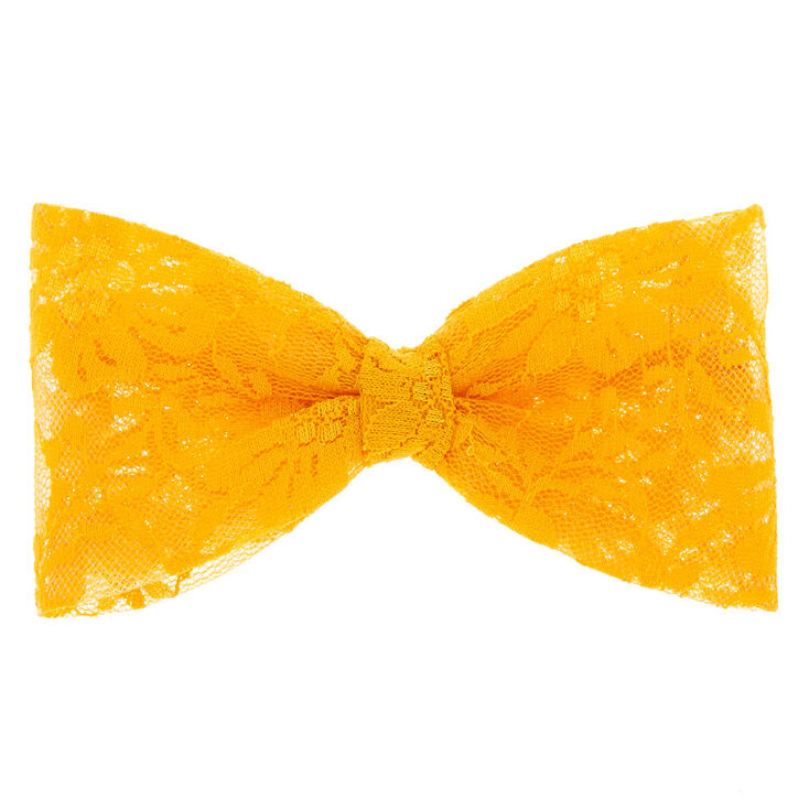 Claire's Nœud à cheveux en dentelle orange