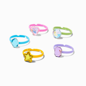 Claire&#39;s Club Rainbow Stone Rings - 5 Pack,