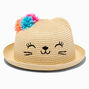 Claire&#39;s Club Cat Straw Bowler Hat,