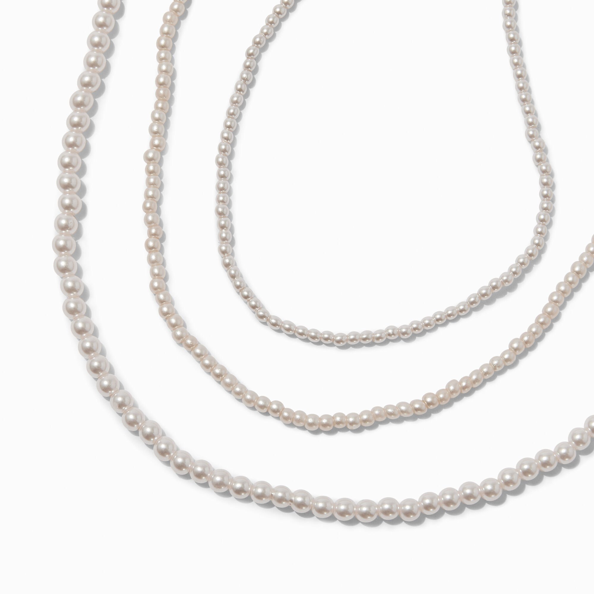 Blush Pink Pearl Multi-Strand Necklace,