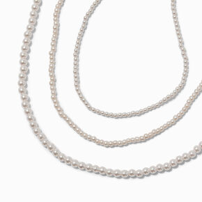 Blush Pink Pearl Multi-Strand Necklace,