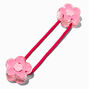 Claire&#39;s Club Bright Flower Charm Hair Ties - 6 Pack,