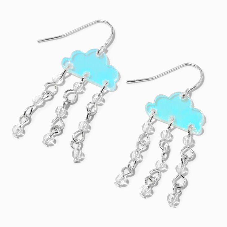 Pendantes 4&nbsp;cm nuage pluie bleues,