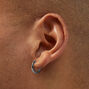 Silver-tone Titanium Hoop Earrings - 2 Pack,