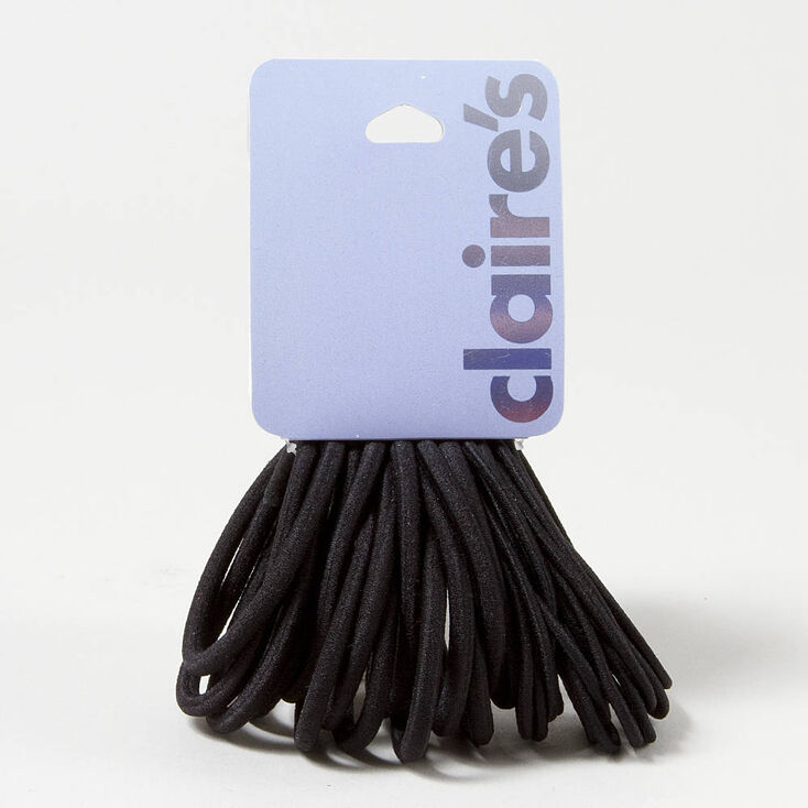 Mixed Solid Hair Ties - Black, 30 Pack,