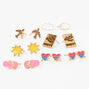 Travel Vacation Stud Earrings - 6 Pack,