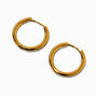 C LUXE by Claire&#39;s 18kt Gold Plated 15mm Clicker Hoop Earrings,