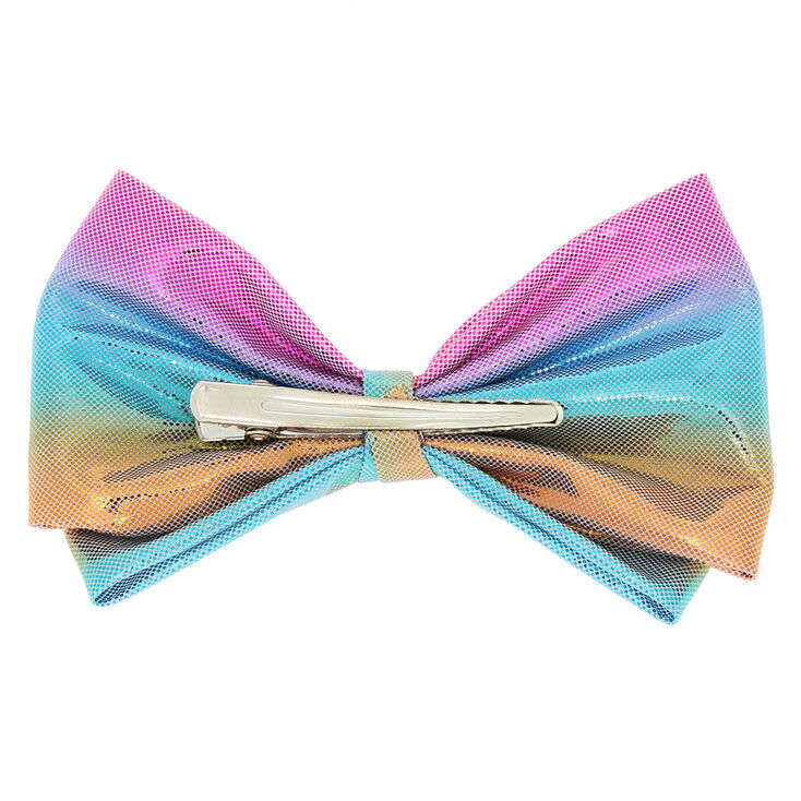 Anodized Metallic Hair Bow Clip - Pastel,