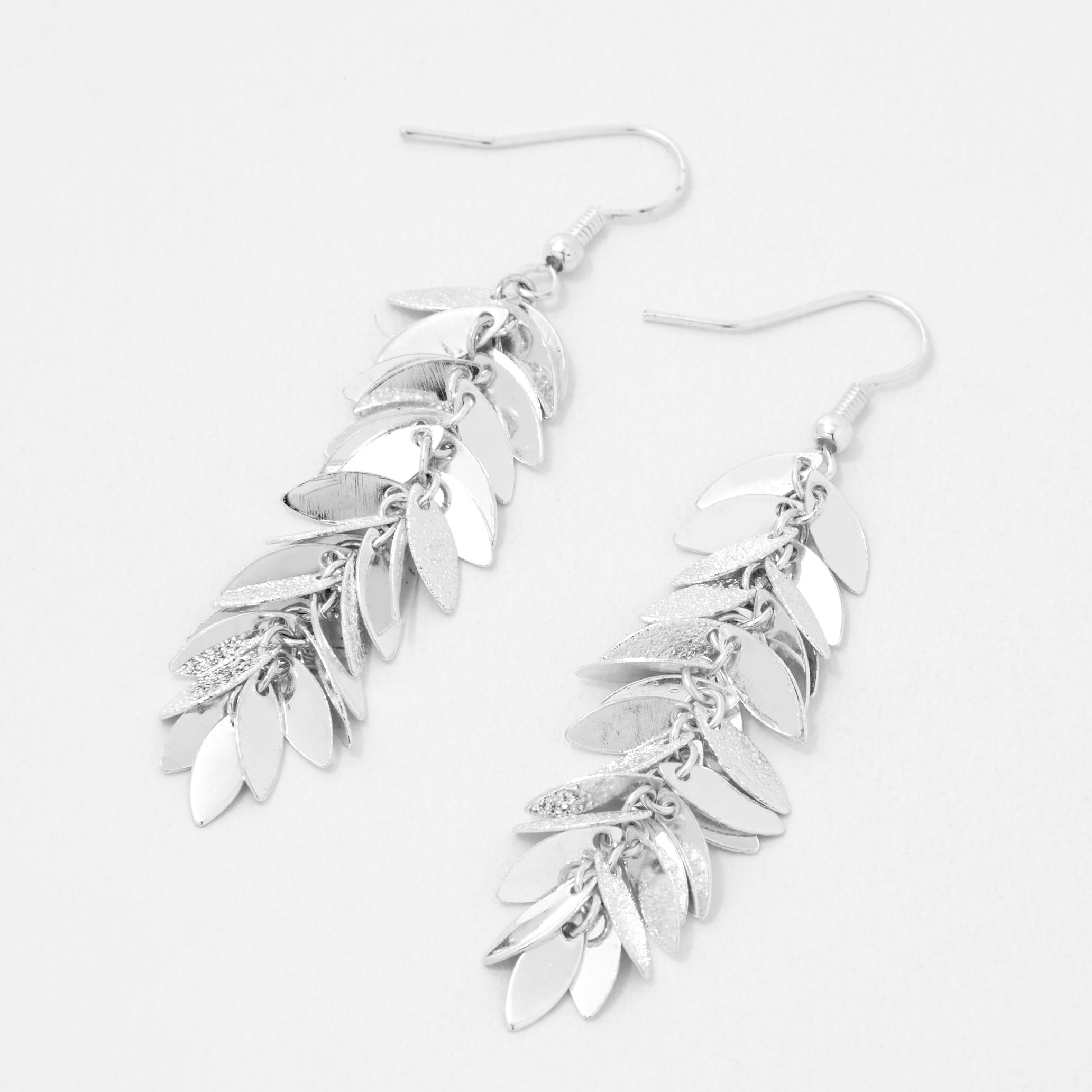 Linear Leaf Drop Earrings,
