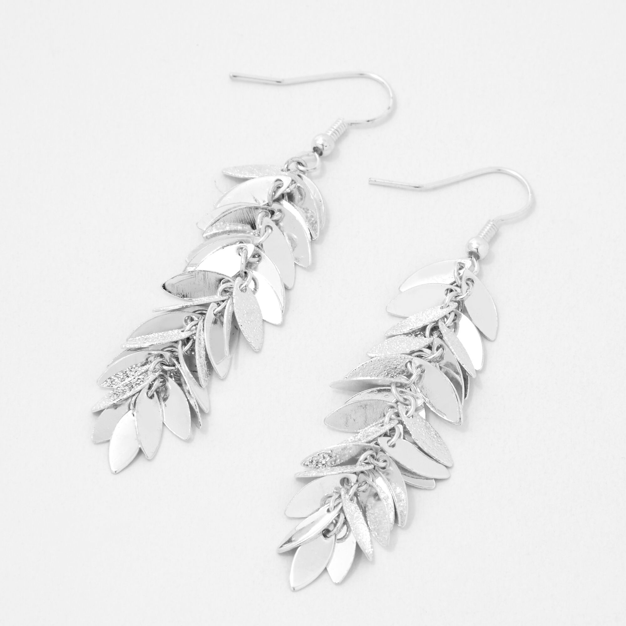 View Claires Linear Leaf Drop Earrings information
