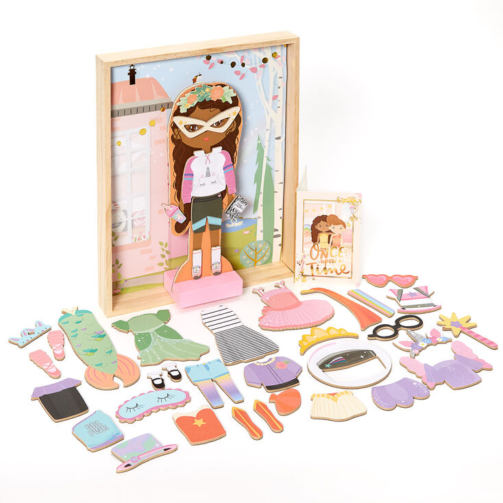 Story Magic&trade; Wooden Dress-Up Doll Playset,