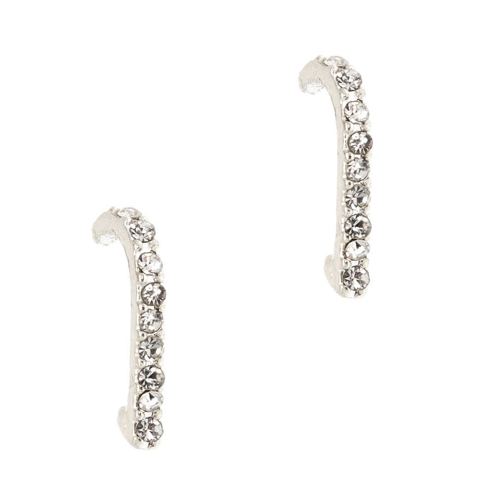 Rhinestone Ear Suspender Earrings,