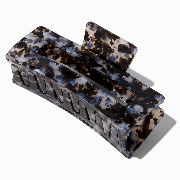 Black Tortoiseshell Rectangular Hair Claw,