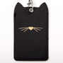 Cordon tour de cou avec oreilles de chat - Noir,