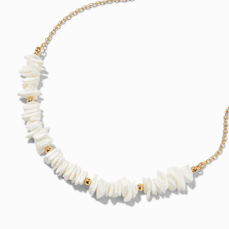 White Puka Shell Choker Necklace,
