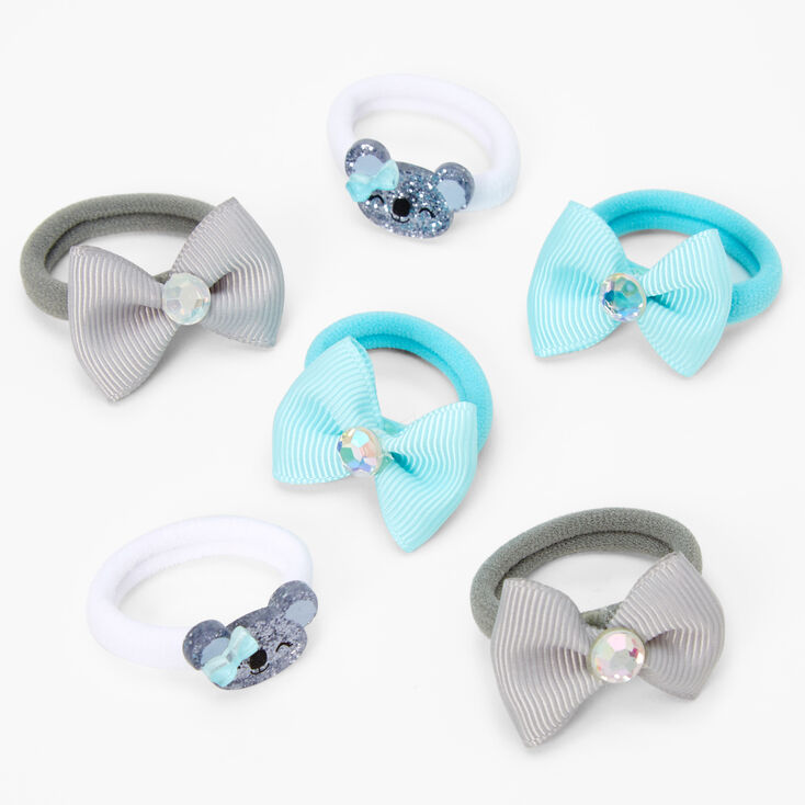 Claire&#39;s Club Glitter Koala Hair Ties - 6 Pack,