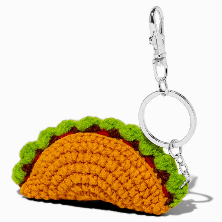Taco Crocheted Keychain,