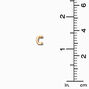 Gold Rounded Initial Stud Earrings - C,