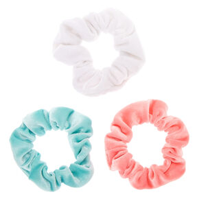 Claire&#39;s Club Small Pastel Velvet Hair Scrunchies - 3 Pack,