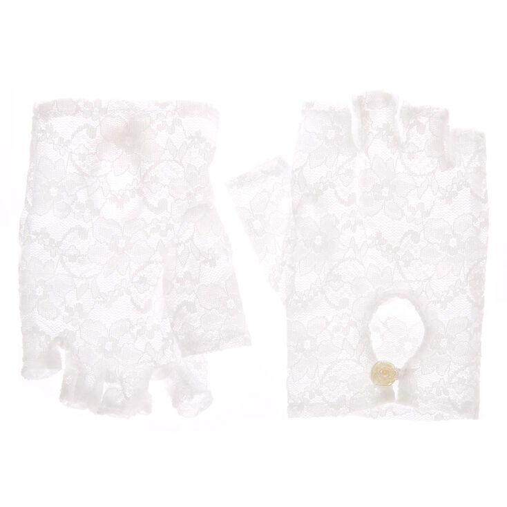 Claire's Mitaines en dentelle blanche