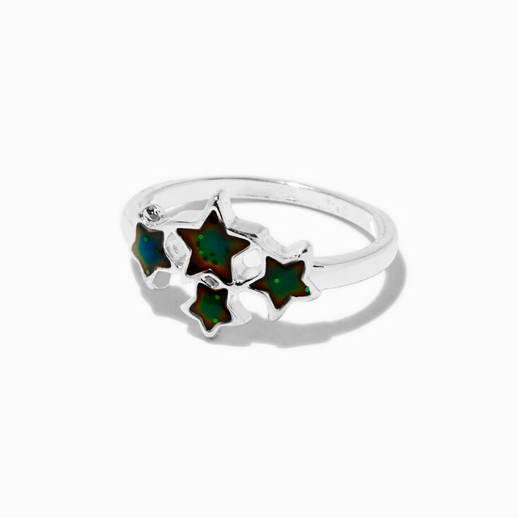 Silver-tone Star Cluster Mood Ring,