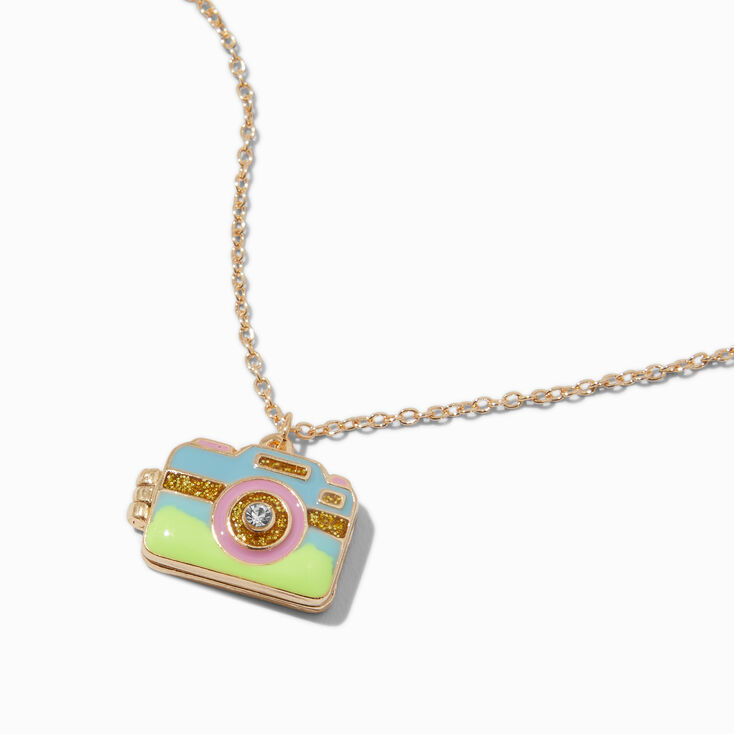 Collier &agrave; pendentif &agrave; m&eacute;daillon appareil photo,