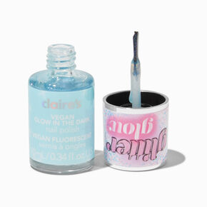Glitter Glow Vegan Glow in The Dark Nail Polish - Blue,