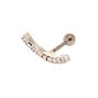 Silver-tone Stainless Steel Crystal Curve 16G Cartilage Earring,