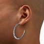 Silver-tone Bubble Hoop Earrings,