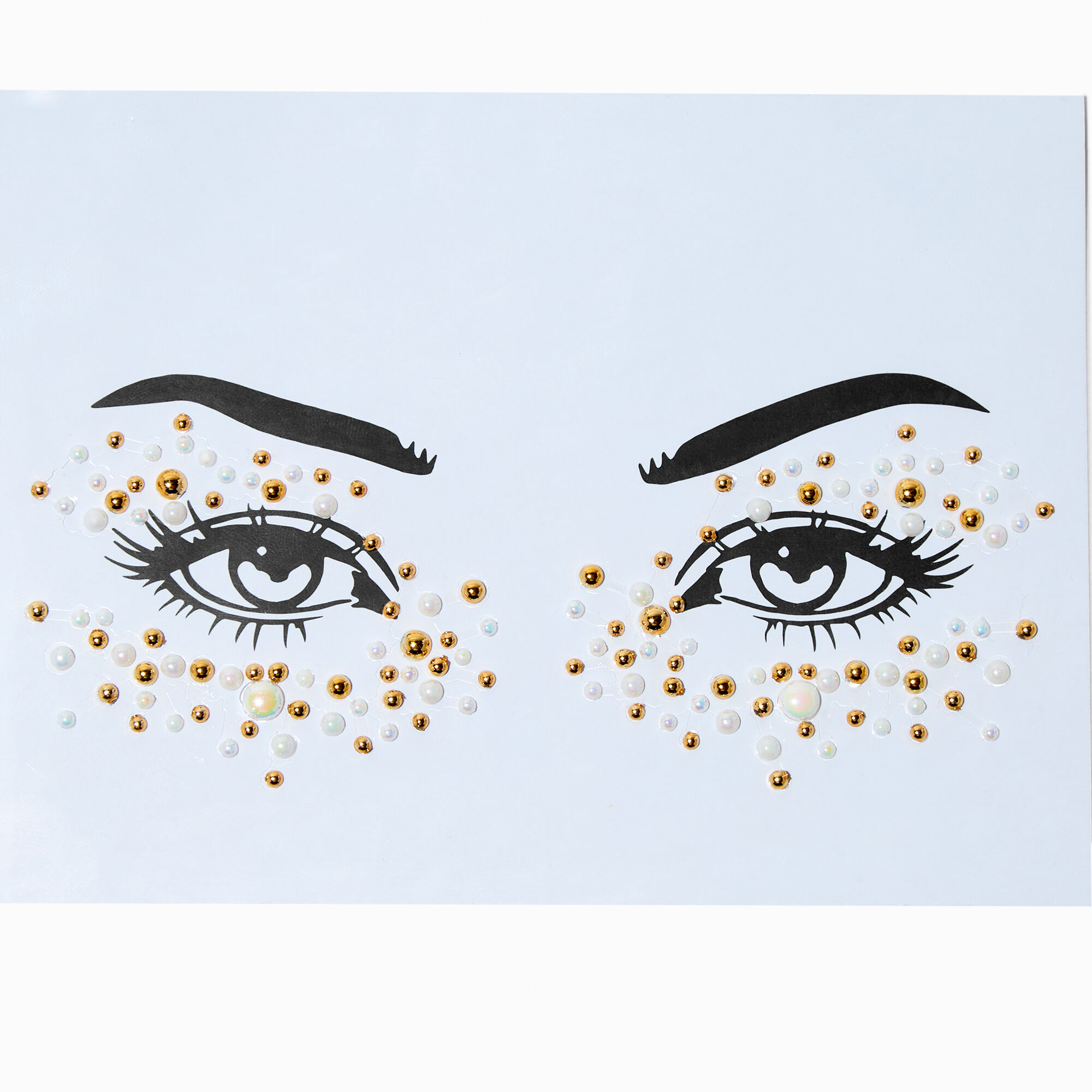 Gold & Pearl Cluster Gem Liner,