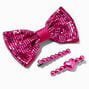 Claire&#39;s Club Hot Pink Bow Hair Set - 3 Pack,