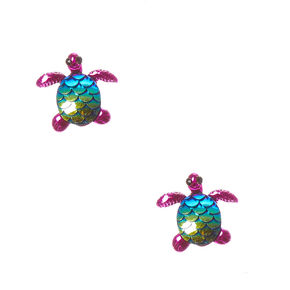 Clous d&rsquo;oreilles &agrave; clip &eacute;caille de tortue holographique,
