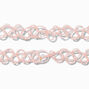 Best Friends Gold-tone Bubble Letter Pink Tattoo Choker Necklaces - 2 Pack,