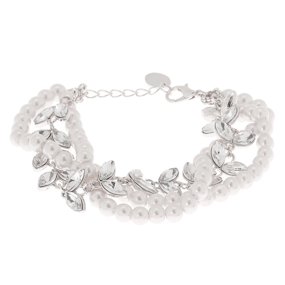 Silver Pearl Vine Chain Bracelet,