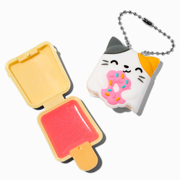 Pucker Pops&reg; Mochi Donut Cat Lip Gloss - Strawberry,