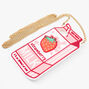 Strawberry Milk Silicone Phone Case with Gold Chain - Fits iPhone 6/7/8/SE,