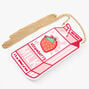 Coque de portable en silicone lait fraise avec cha&icirc;ne couleur dor&eacute;e - Compatible avec iPhone 6/7/8/SE,