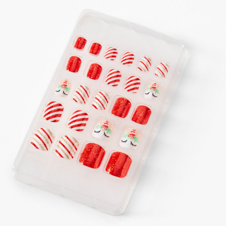 Faux ongles autocollants carr&eacute;s licorne de No&euml;l Claire&#39;s&nbsp;Club - Lot de 10,