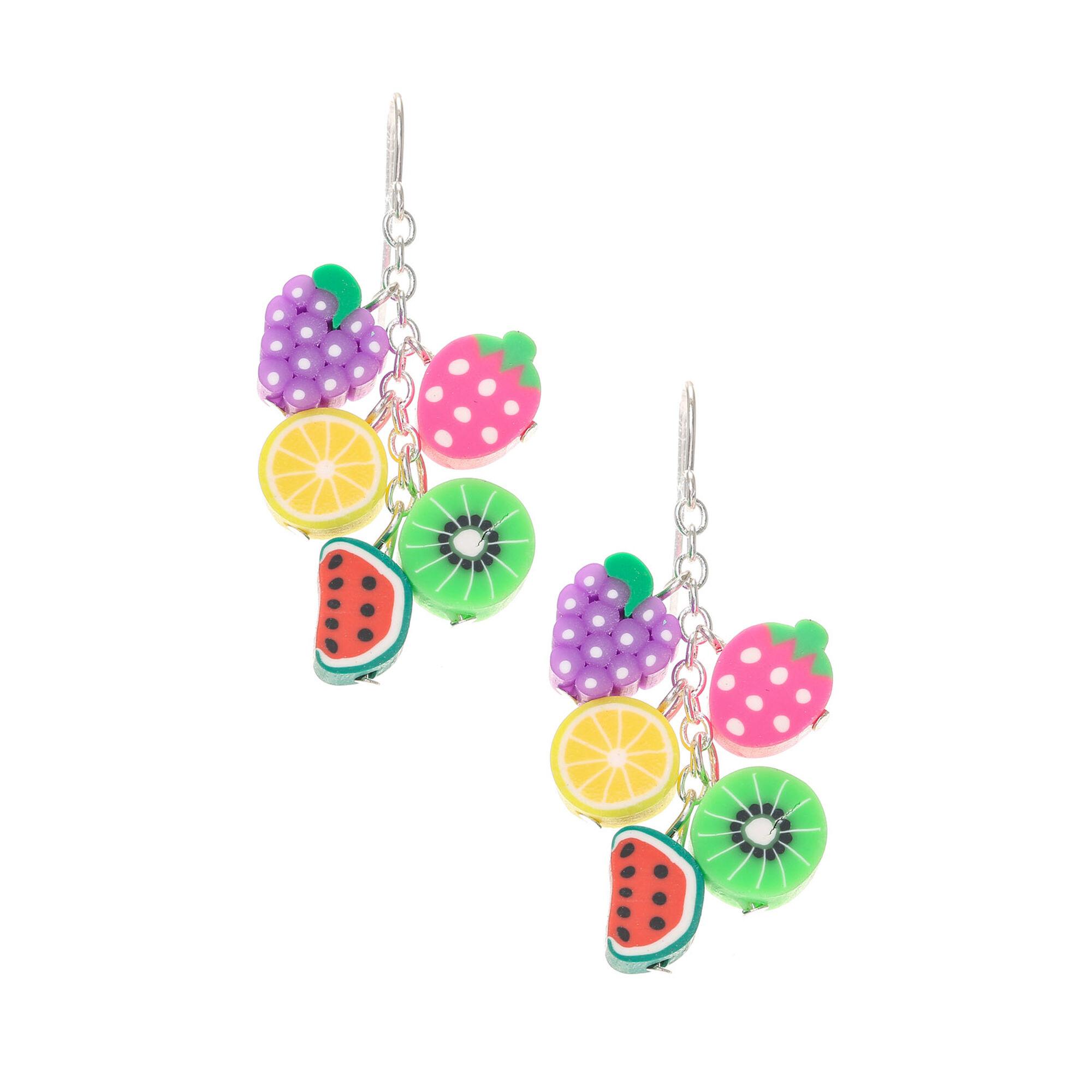 Align zebra training Boucles d'oreilles pendantes grappe de fruits | Claire's FR