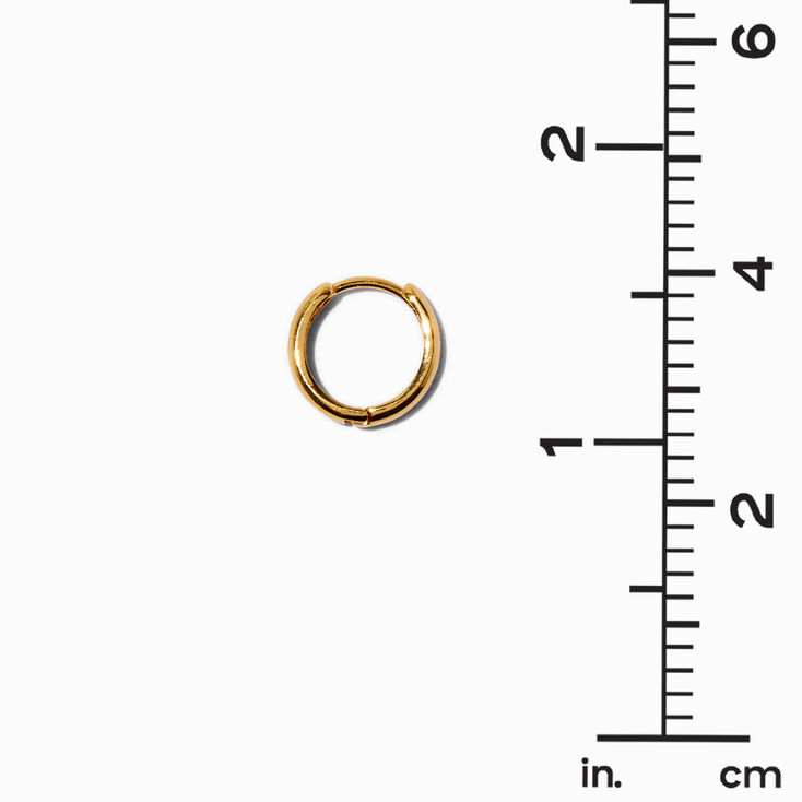C LUXE by Claire&#39;s 18kt Gold Plated 10mm Clicker Hoop Earrings,
