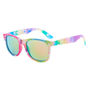 Pastel Rainbow Tie-Dye Retro Sunglasses,