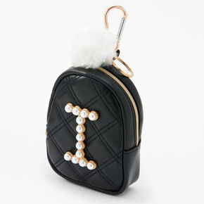 Initial Pearl Mini Backpack Keyring - Black, I,