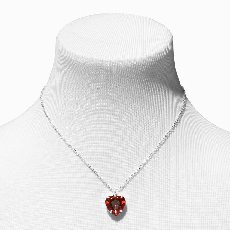 Red Gemstone Heart Jewelry Set - 2 Pack,