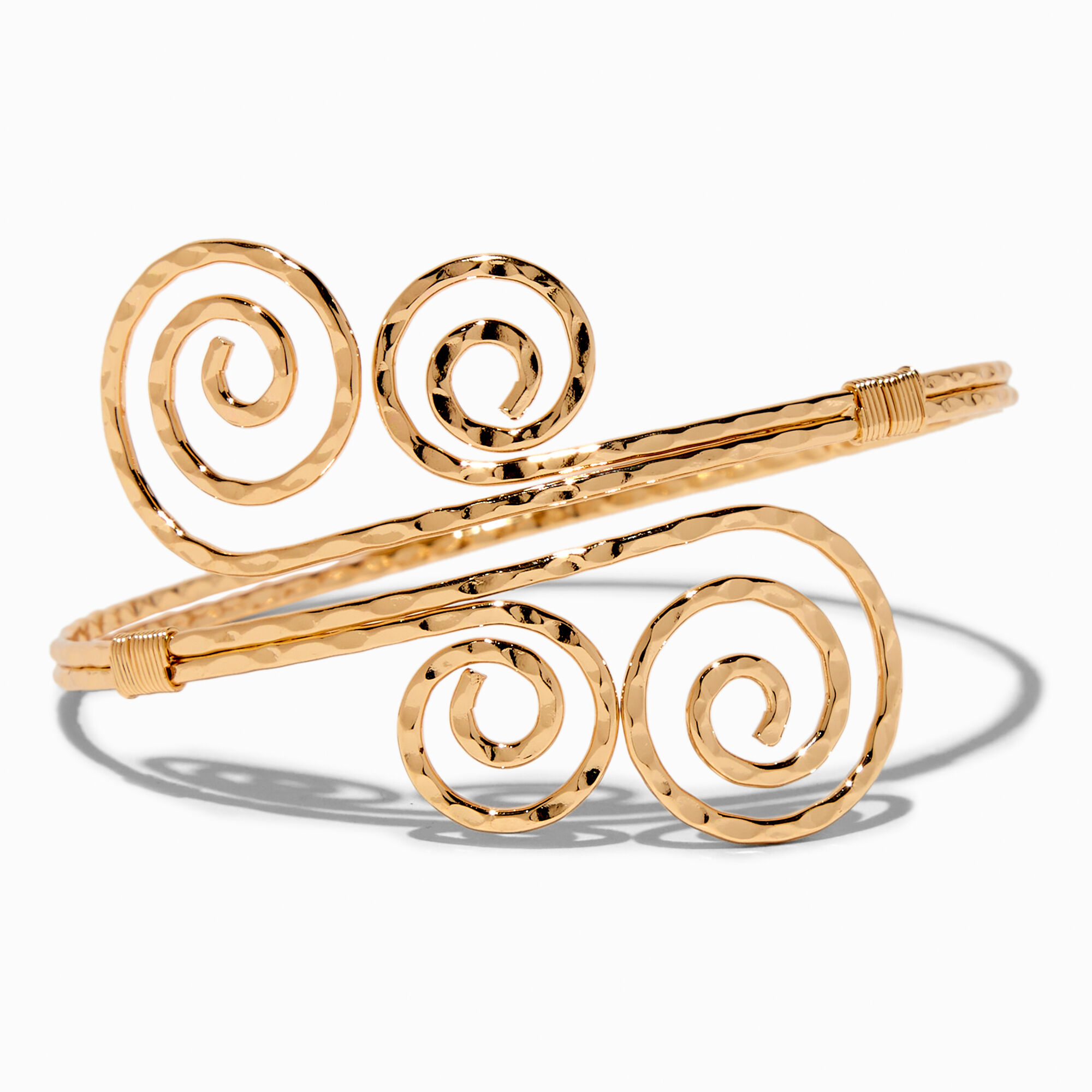 View Claires Tone Swirl Arm Band Gold information