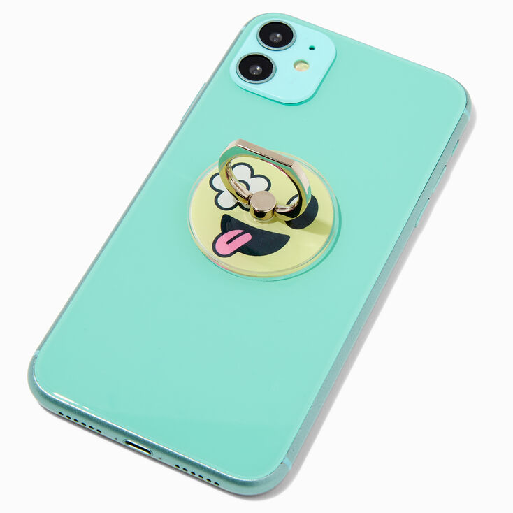 Yellow Daisy Happy Face  Phone Ring Stand,