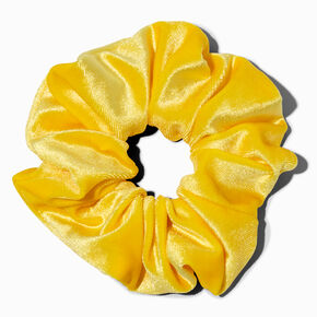 Medium Flat Velvet Hair Scrunchie - Sunny Yellow,
