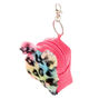 Soft Rainbow Leopard Mini Backpack Keychain,