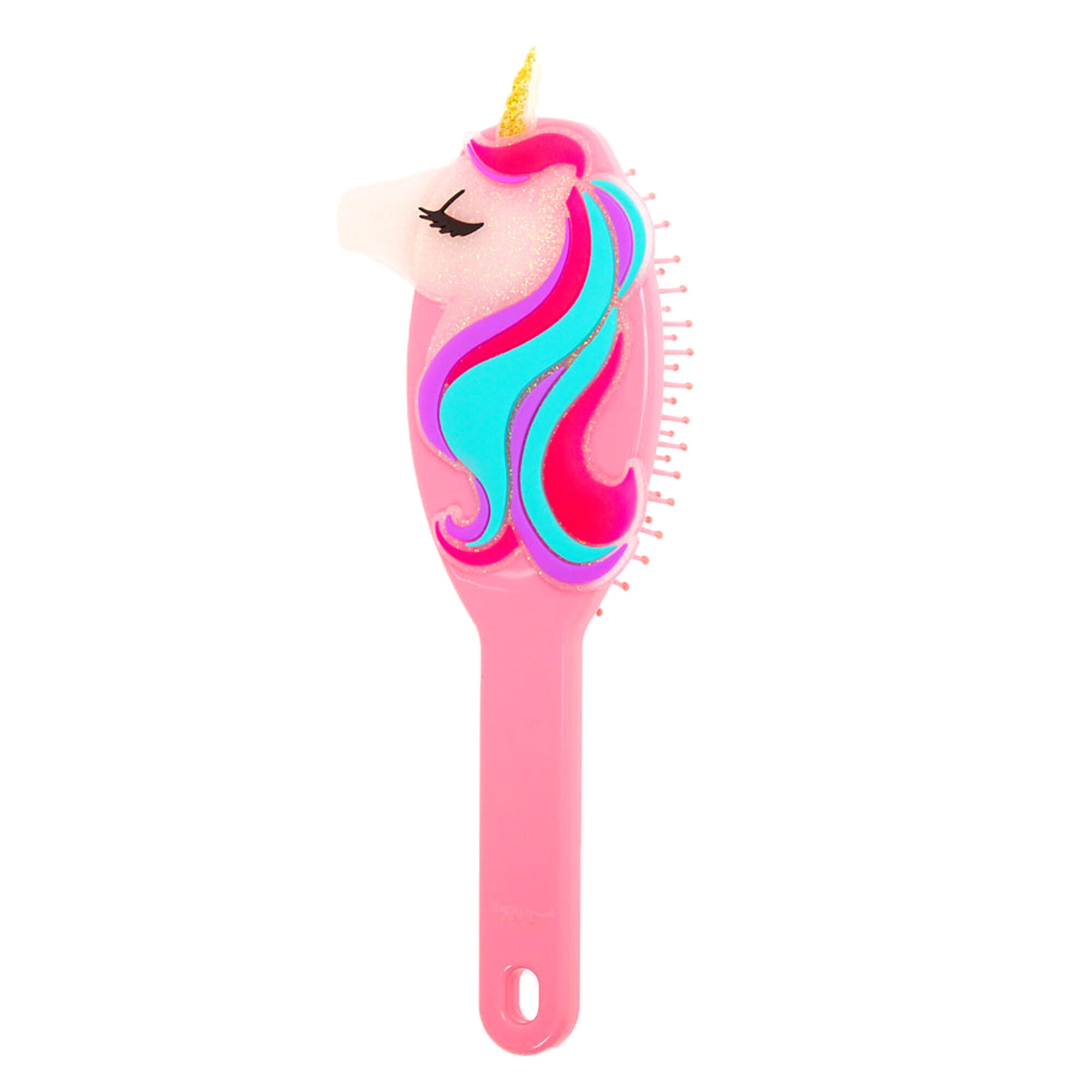 View Claires Unicorn Paddle Hair Brush Pink information