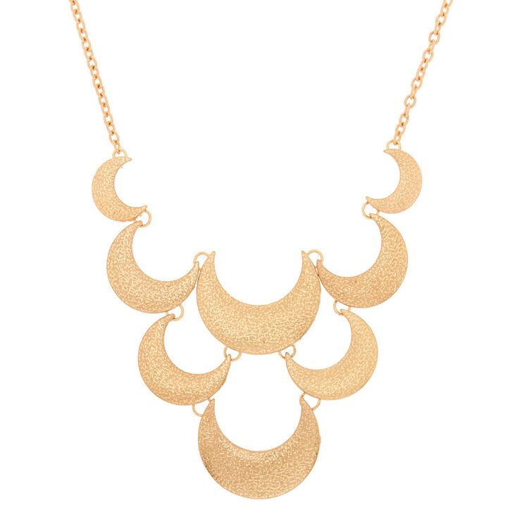 Claire's Collier volumineux croissant de lune couleur doré